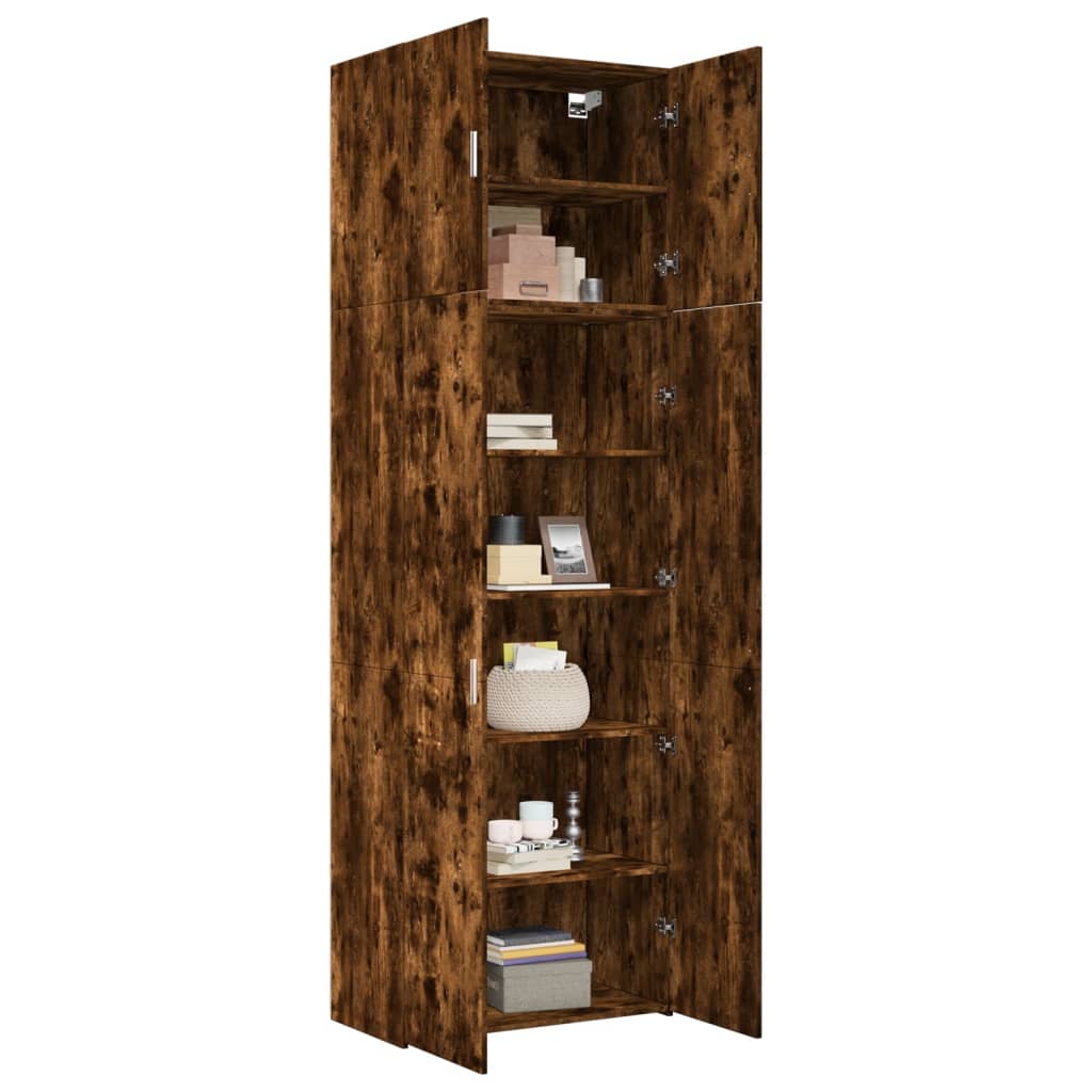 vidaXL Highboard Smoked Oak 80x42,5x249 cm Engineered Wood