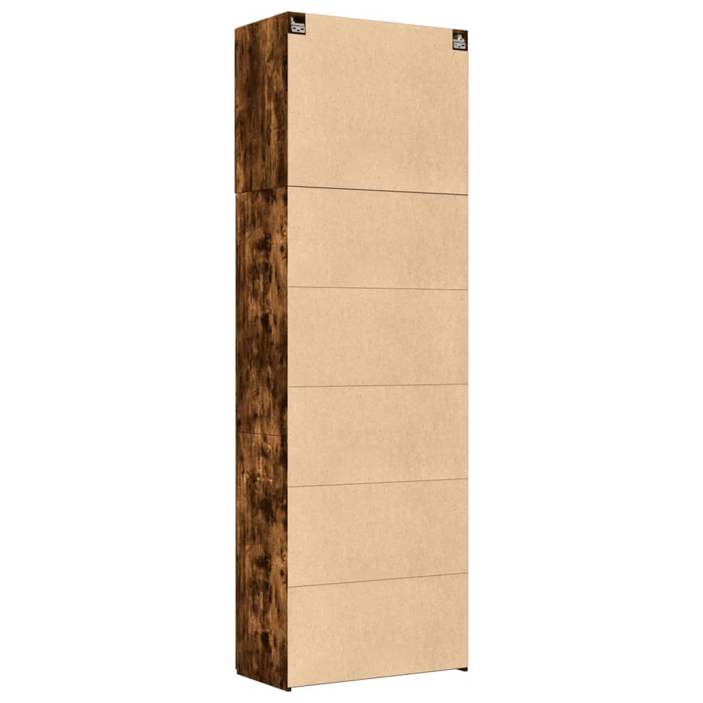 vidaXL Highboard Smoked Oak 80x42.5x249 cm Engineered Wood