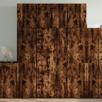 vidaXL Highboard Smoked Oak 80x42,5x249 cm Engineered Wood
