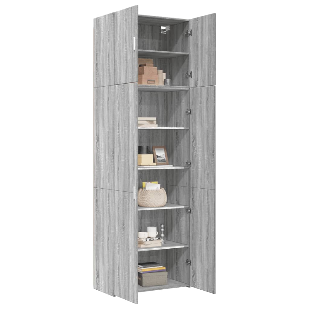 vidaXL Highboard Grey Sonoma 80x42,5x249 cm Engineered Wood