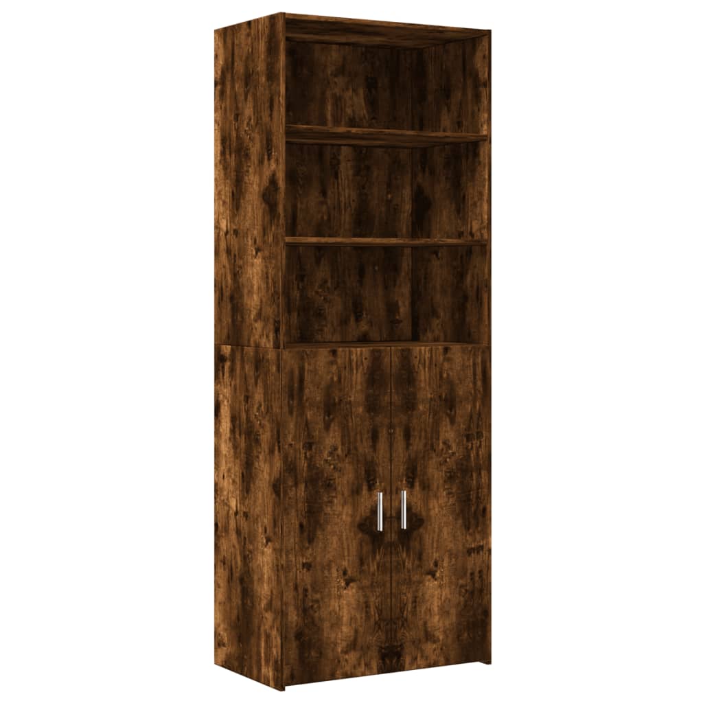 vidaXL Highboard Smoked Oak 70x42.5x185 cm Engineered Wood