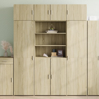 vidaXL Highboard Sonoma Oak 80x42.5x185 cm Engineered Wood