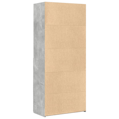 vidaXL Highboard Concrete Grey 80x42.5x185 cm Engineered Wood