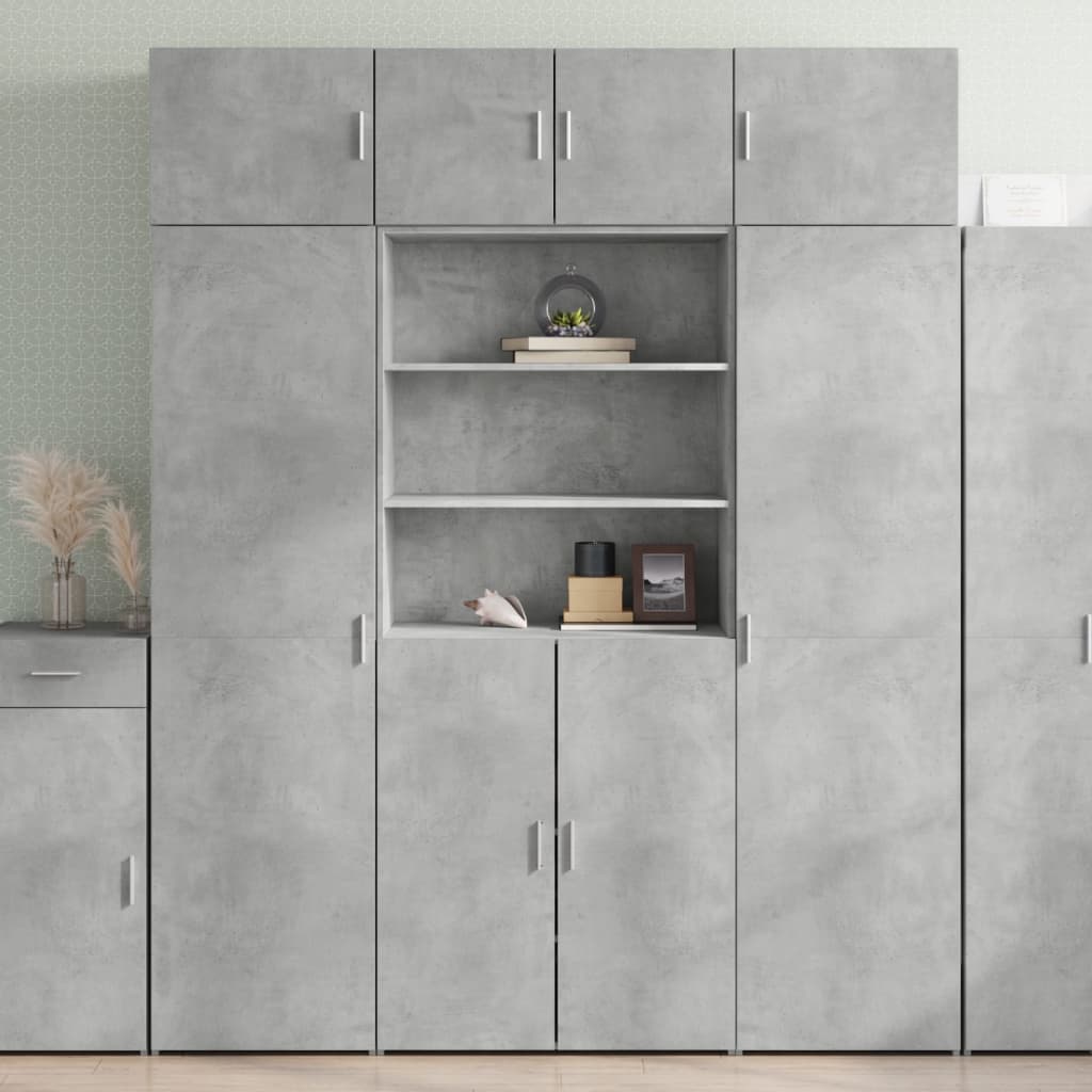 vidaXL Highboard Concrete Grey 80x42.5x185 cm Engineered Wood