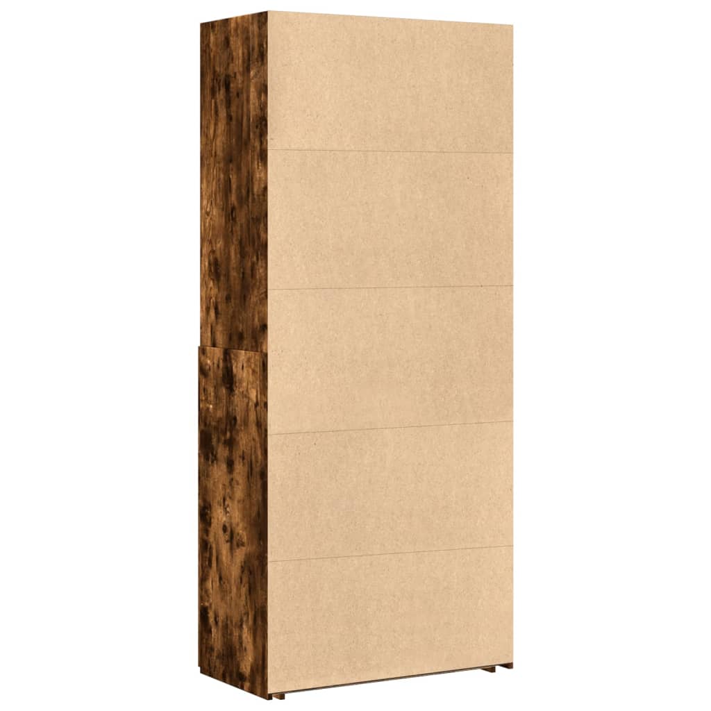 vidaXL Highboard Smoked Oak 80x42.5x185 cm Engineered Wood