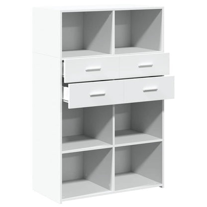 vidaXL Highboard White 80x42,5x124 cm Engineered Wood