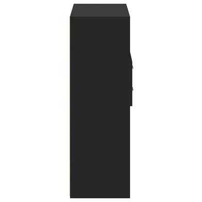 vidaXL Highboard Black 80x42,5x124 cm Engineered Wood