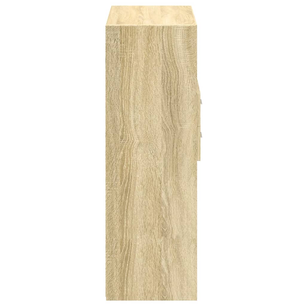 vidaXL Highboard Sonoma Oak 80x42.5x124 cm Engineered Wood