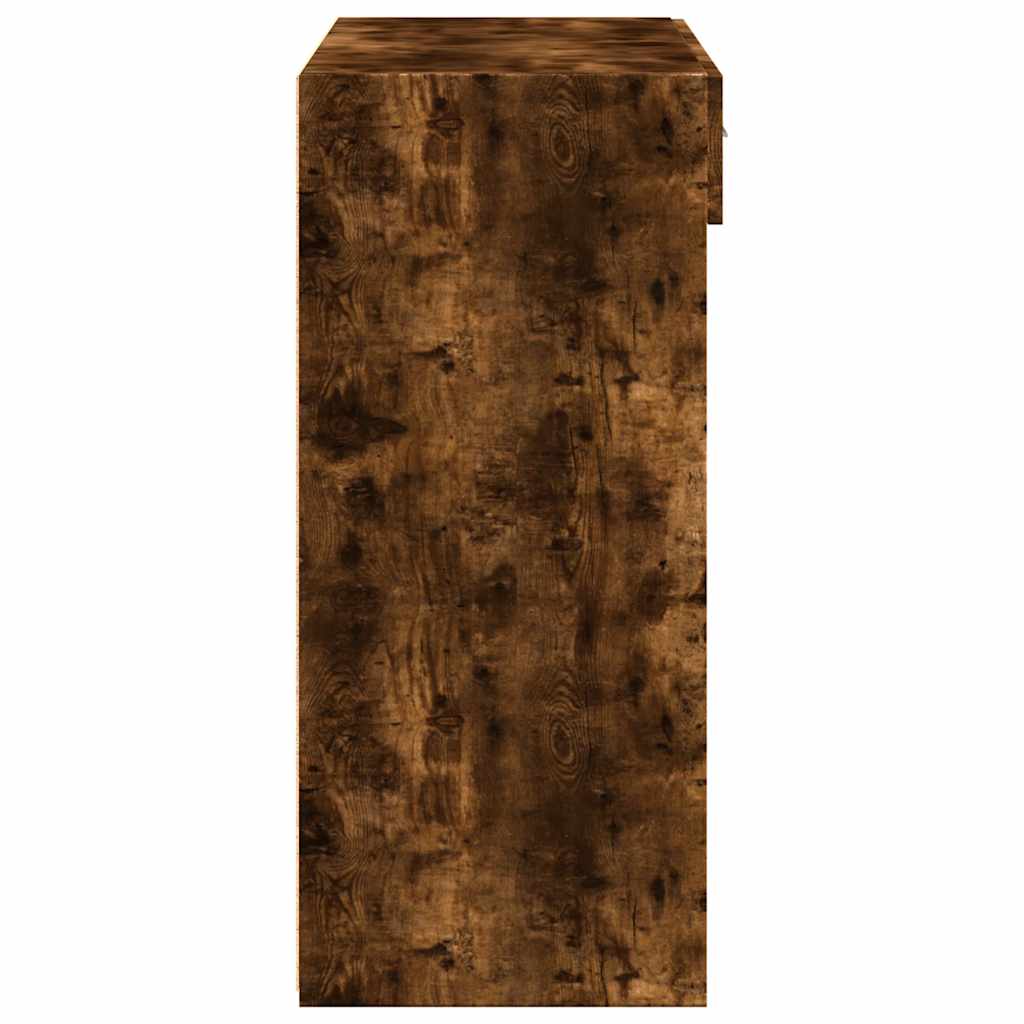 vidaXL Highboard Smoked Oak 80x42,5x124 cm Engineered Wood
