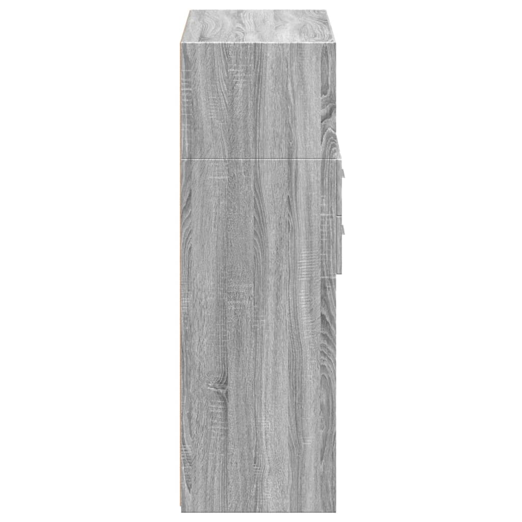 vidaXL Highboard Grey Sonoma 80x42.5x124 cm Engineered Wood