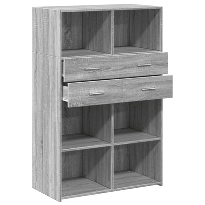 vidaXL Highboard Grey Sonoma 80x42.5x124 cm Engineered Wood