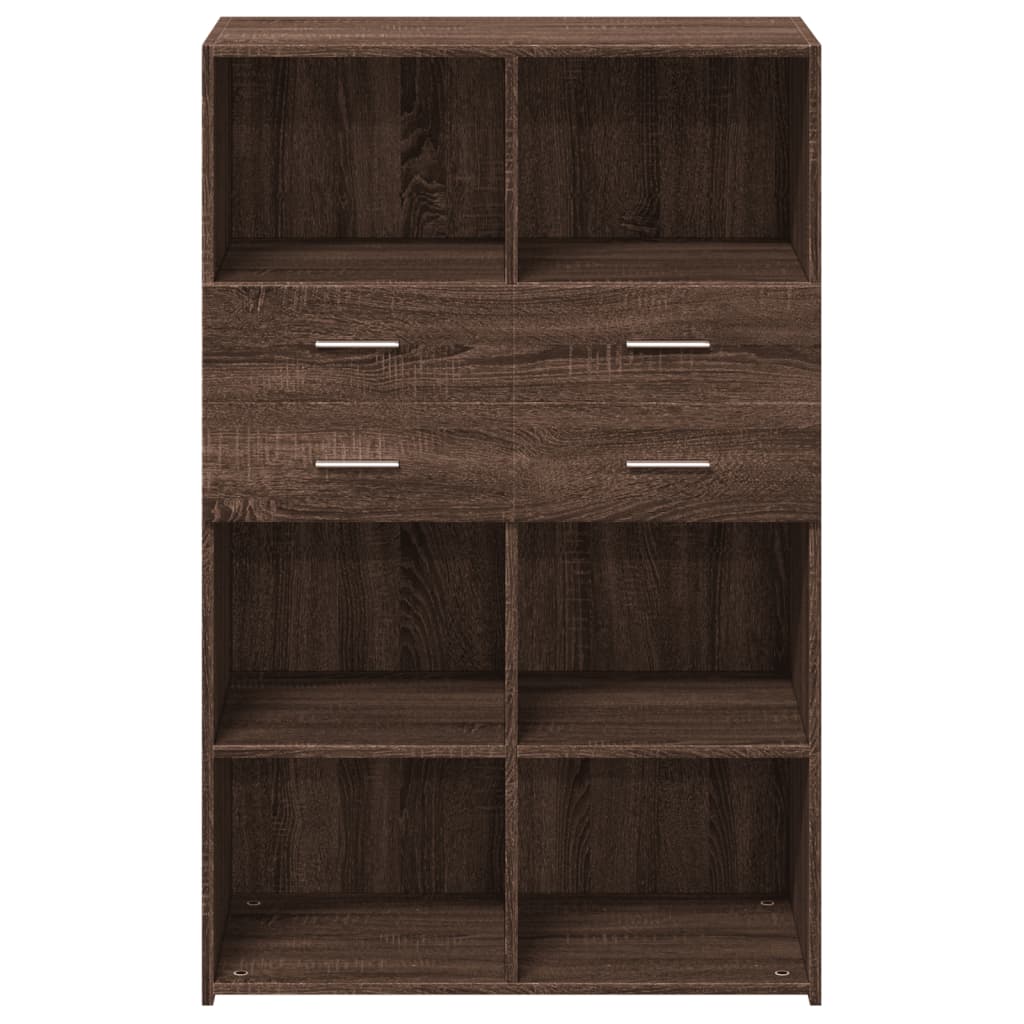 vidaXL Highboard Brown Oak 80x42,5x124 cm Engineered Wood