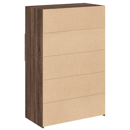 vidaXL Highboard Brown Oak 80x42,5x124 cm Engineered Wood