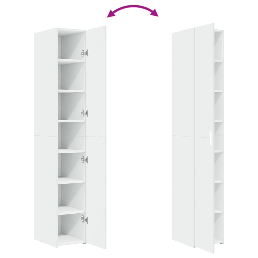vidaXL Highboard White 30x42.5x185 cm Engineered Wood