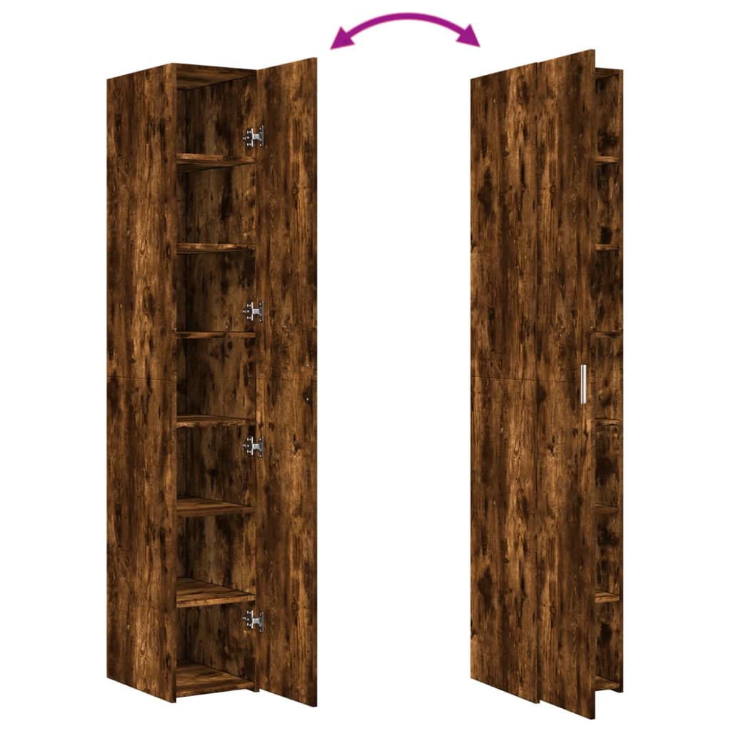 vidaXL Highboard Smoked Oak 30x42.5x185 cm Engineered Wood