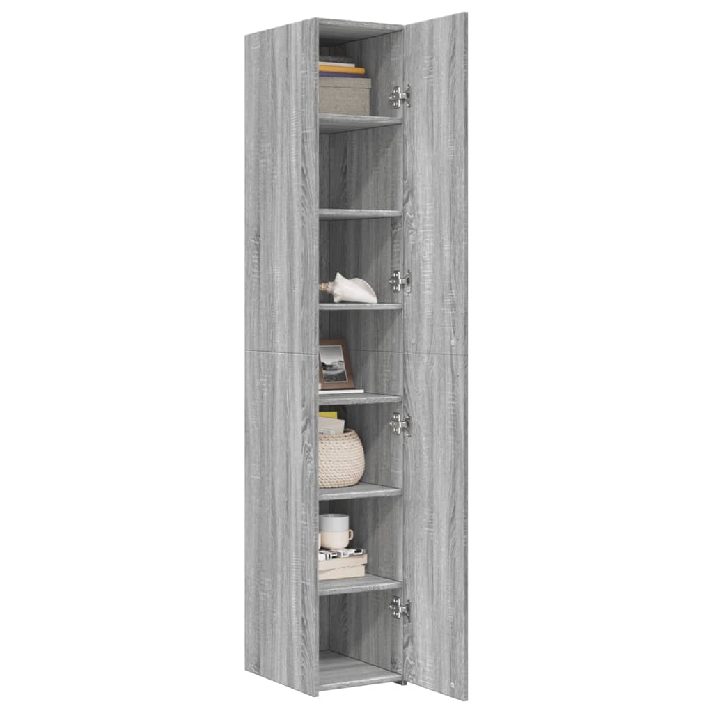 vidaXL Highboard Grey Sonoma 30x42.5x185 cm Engineered Wood
