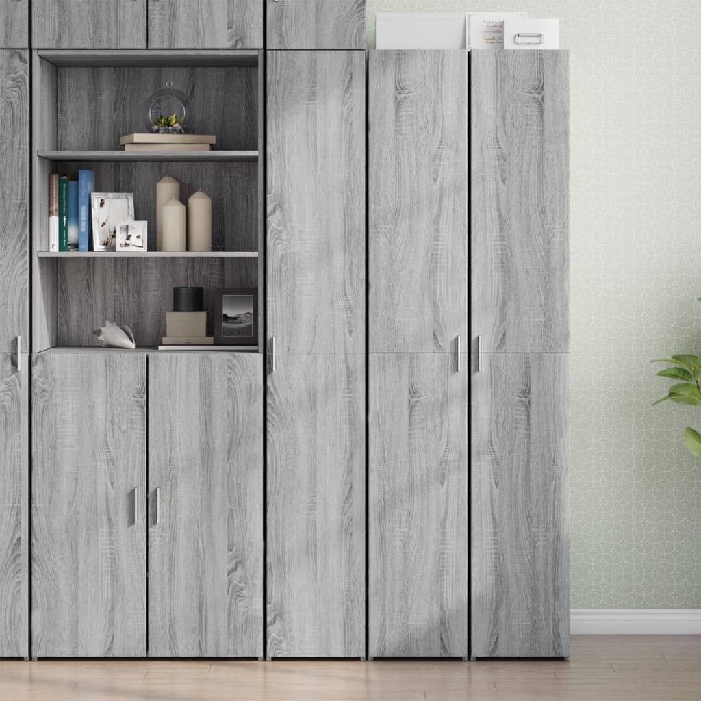vidaXL Highboard Grey Sonoma 30x42.5x185 cm Engineered Wood