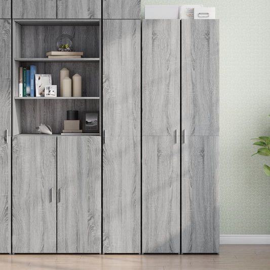 vidaXL Highboard Grey Sonoma 30x42,5x185 cm Engineered Wood