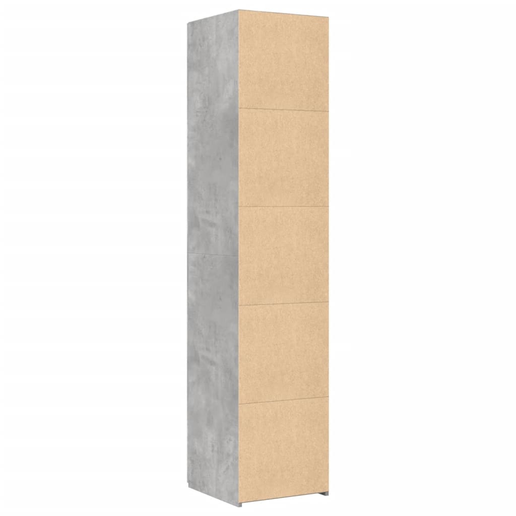 vidaXL Highboard Concrete Grey 40x42.5x185 cm Engineered Wood