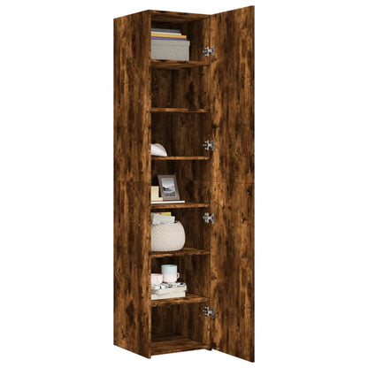 vidaXL Highboard Smoked Oak 40x42.5x185 cm Engineered Wood