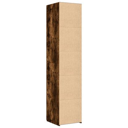 vidaXL Highboard Smoked Oak 40x42.5x185 cm Engineered Wood