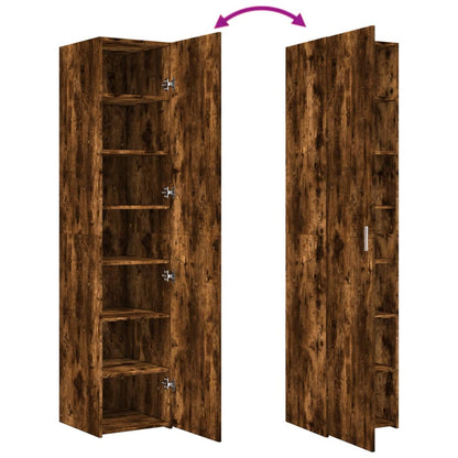 vidaXL Highboard Smoked Oak 40x42.5x185 cm Engineered Wood