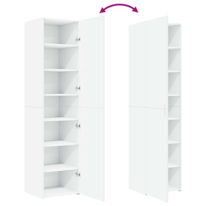 vidaXL Highboard White 45x42,5x185 cm Engineered Wood
