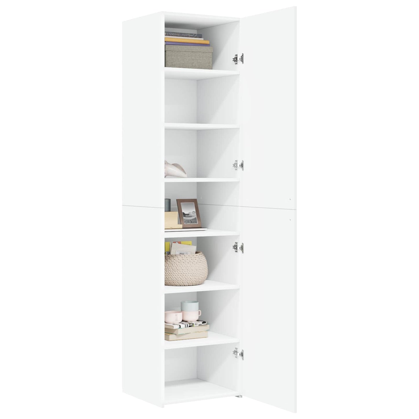 vidaXL Highboard White 45x42,5x185 cm Engineered Wood