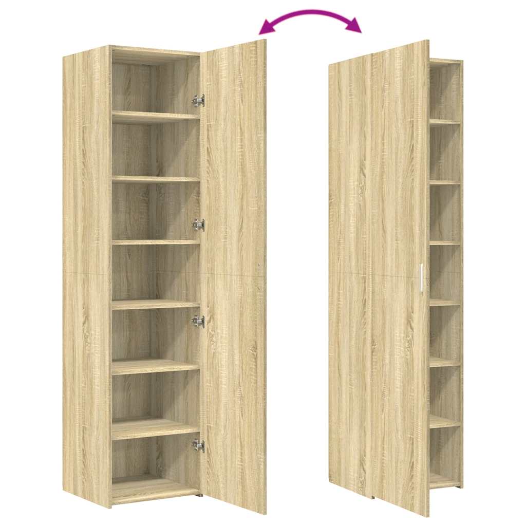 vidaXL Highboard Sonoma Oak 45x42.5x185 cm Engineered Wood