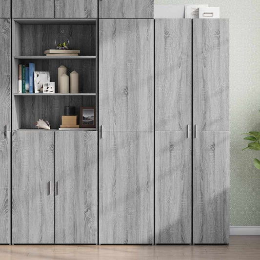 vidaXL Highboard Grey Sonoma 45x42,5x185 cm Engineered Wood