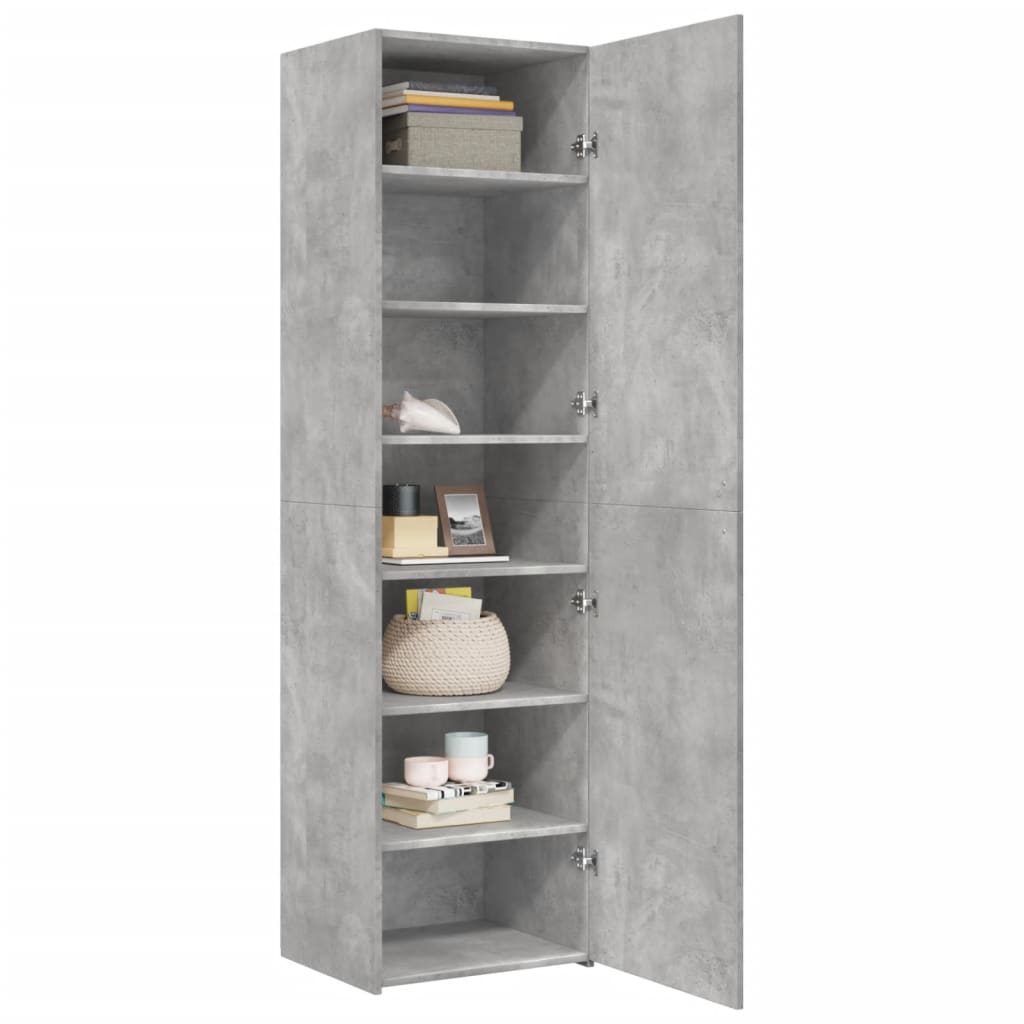 vidaXL Highboard Concrete Grey 50x42,5x185 cm Engineered Wood