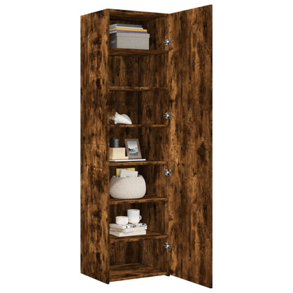 vidaXL Highboard Smoked Oak 50x42.5x185 cm Engineered Wood