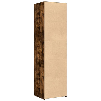 vidaXL Highboard Smoked Oak 50x42.5x185 cm Engineered Wood