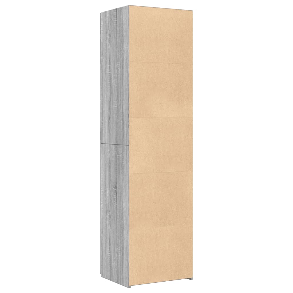 vidaXL Highboard Grey Sonoma 50x42,5x185 cm Engineered Wood