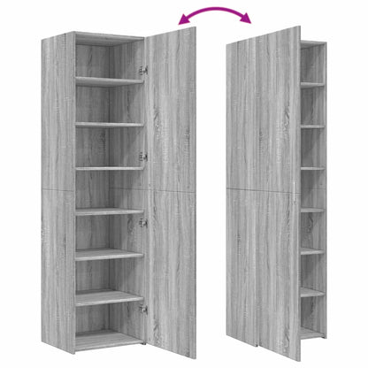 vidaXL Highboard Grey Sonoma 50x42,5x185 cm Engineered Wood