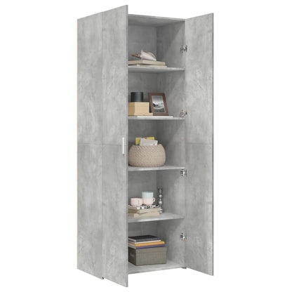 vidaXL Highboard Concrete Grey 70x42.5x185 cm Engineered Wood