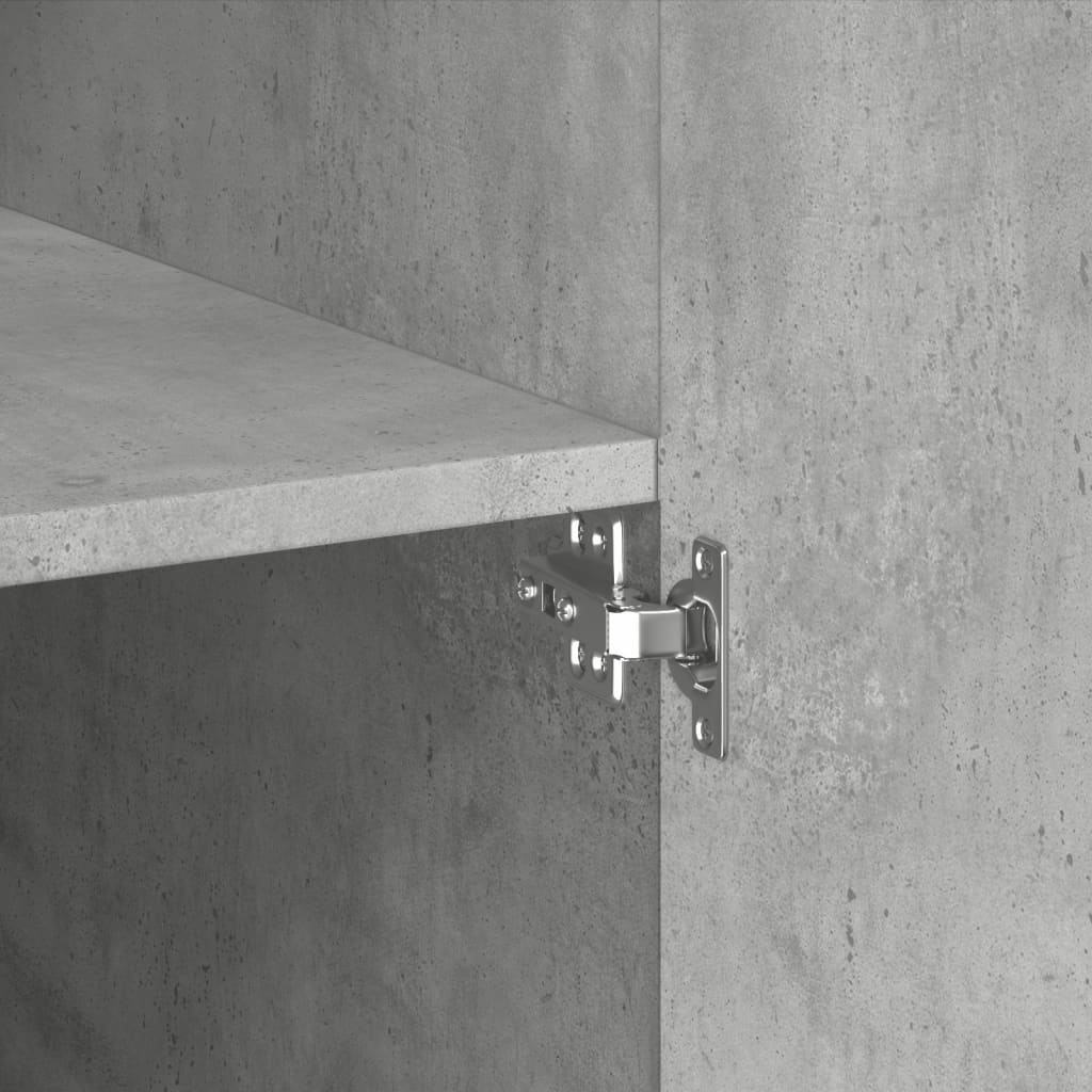 vidaXL Highboard Concrete Grey 70x42.5x185 cm Engineered Wood