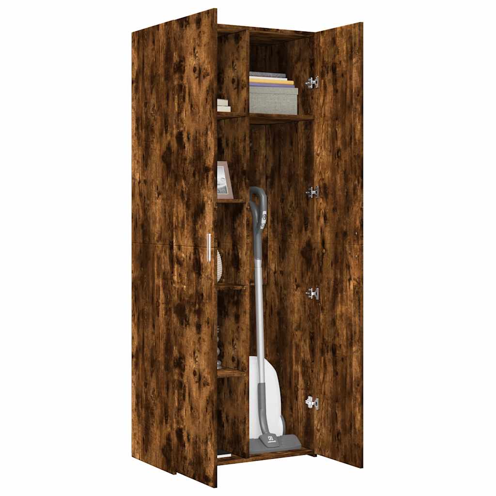 vidaXL Highboard Smoked Oak 70x42.5x185 cm Engineered Wood