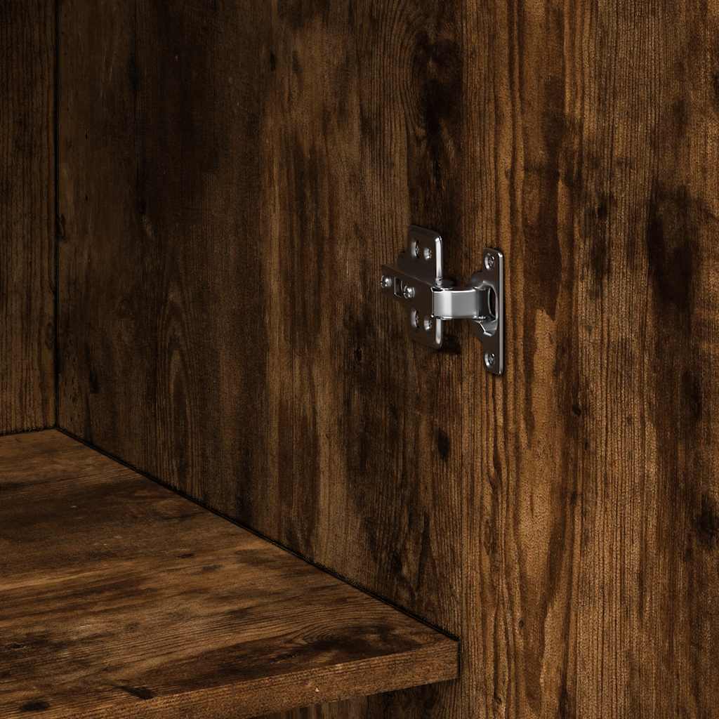 vidaXL Highboard Smoked Oak 70x42.5x185 cm Engineered Wood