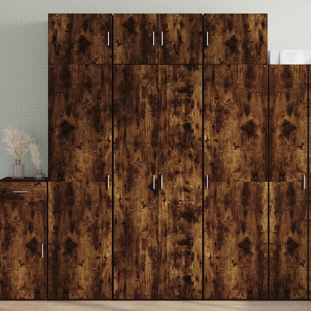 vidaXL Highboard Smoked Oak 70x42.5x185 cm Engineered Wood