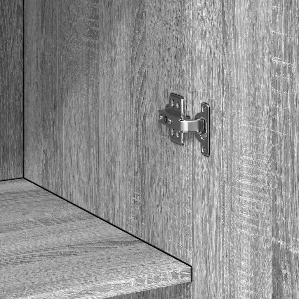 vidaXL Highboard Grey Sonoma 70x42,5x185 cm Engineered Wood