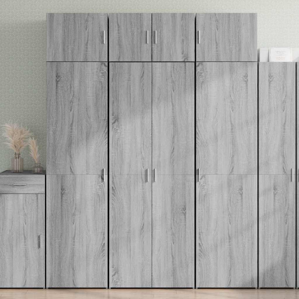 vidaXL Highboard Grey Sonoma 70x42,5x185 cm Engineered Wood