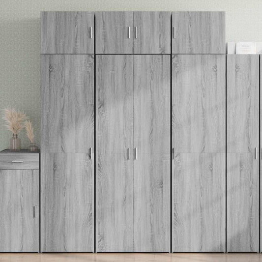 vidaXL Highboard Grey Sonoma 70x42,5x185 cm Engineered Wood