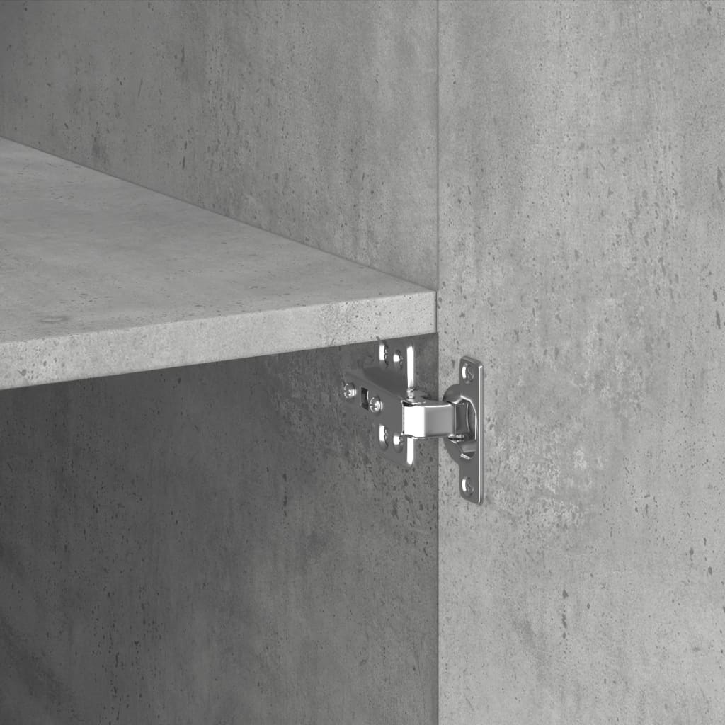 vidaXL Highboard Concrete Grey 80x42.5x185 cm Engineered Wood