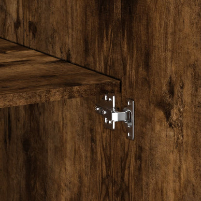 vidaXL Highboard Smoked Oak 80x42.5x185 cm Engineered Wood