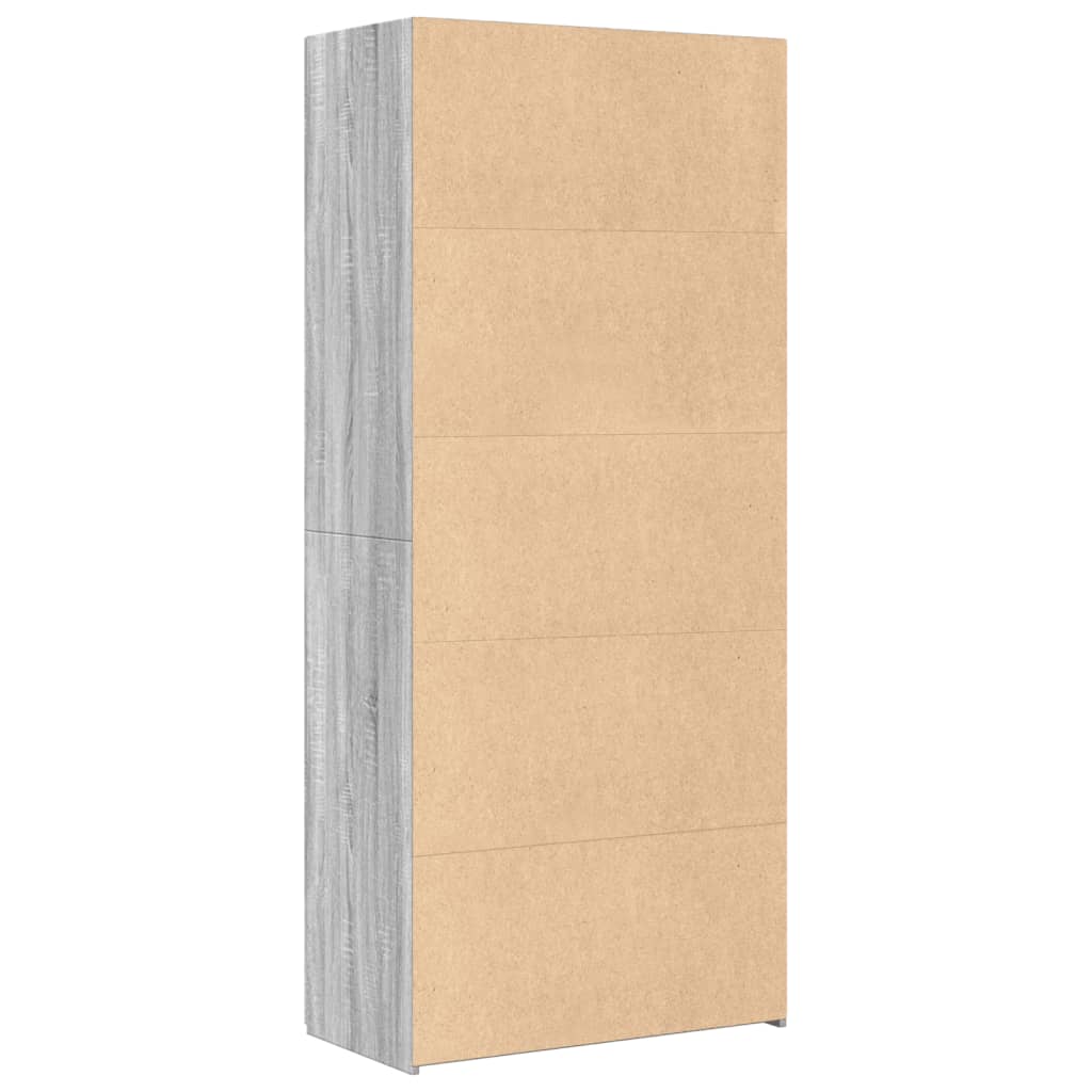 vidaXL Highboard Grey Sonoma 80x42.5x185 cm Engineered Wood