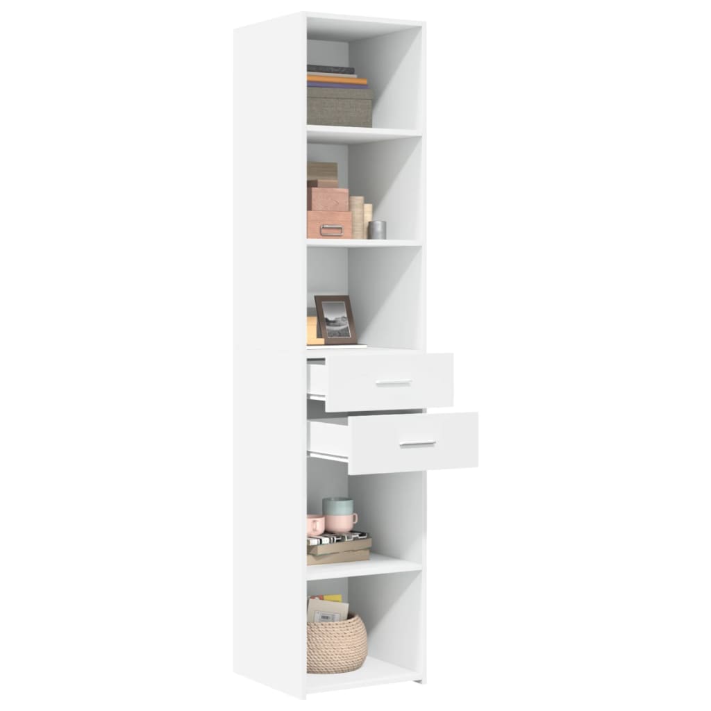 vidaXL Highboard White 40x42,5x185 cm Engineered Wood