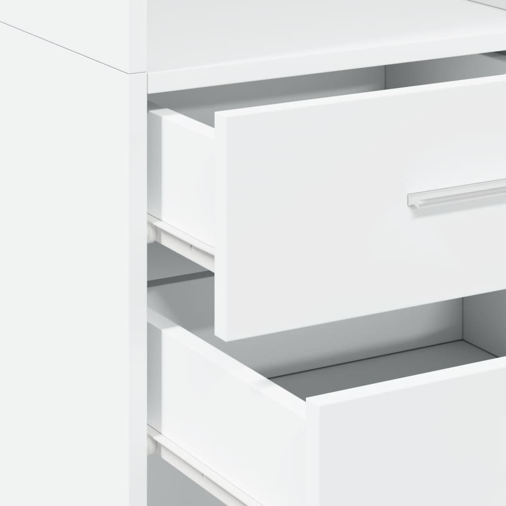 vidaXL Highboard White 40x42,5x185 cm Engineered Wood