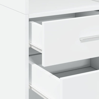 vidaXL Highboard White 40x42,5x185 cm Engineered Wood