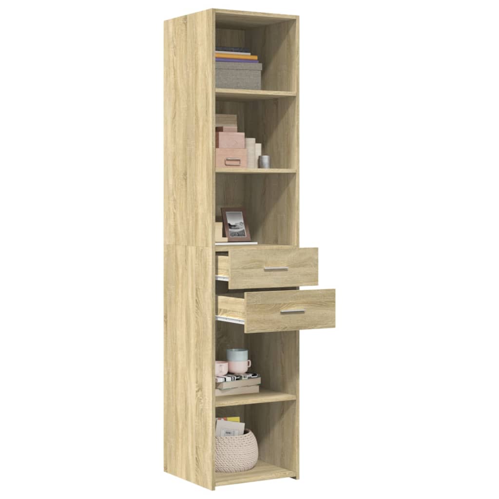 vidaXL Highboard Sonoma Oak 40x42,5x185 cm Engineered Wood